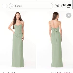 Azazie Mai Sage Green Bridesmaid Dress